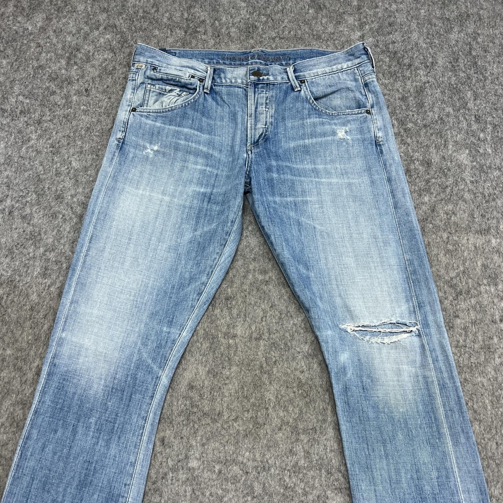 Citizens Of Humanity Emerson Jeans Womens 28 Blue Slim Boyfriend Distressed - Picture 9 of 16